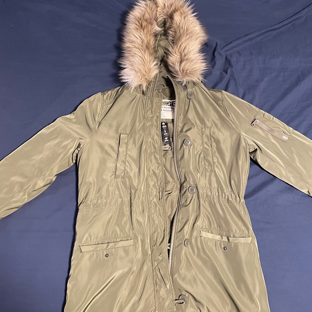 Garage olive green winter jacket size L